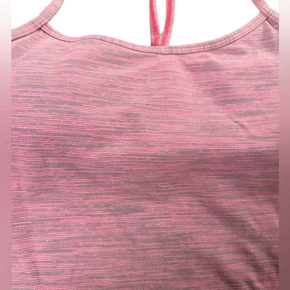 Lululemon tank, longer length, Pink with mint stitching, built in Bra, size 6? - Picture 5 of 8